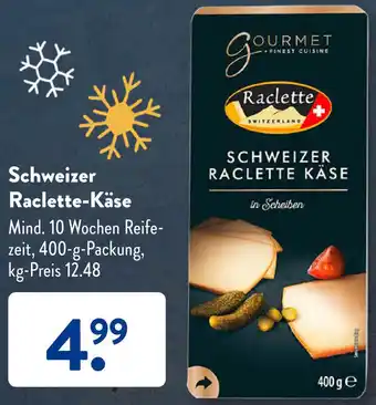 Aldi Süd GOURMET FINEST CUISINE Schweizer Raclette-Käse 400 g Packung Angebot