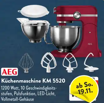 Aldi Süd AEG Küchenmaschine KM 5520 Angebot