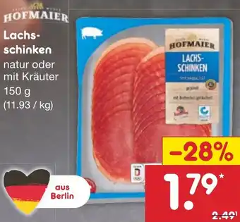 Netto Marken-Discount HOFMAIER Lachsschinken 150 g Angebot