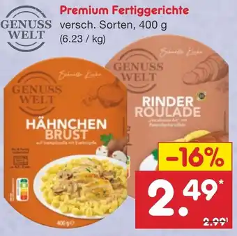 Netto Marken-Discount GENUSS WELT Premium Fertiggerichte 400 g Angebot