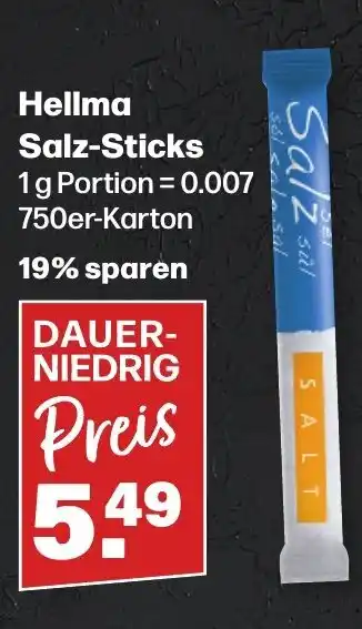 Handelshof Hellma Salz-Sticks 750*1g Angebot