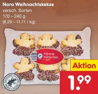 Netto Marken-Discount Nora Weihnachtskekse 170-240 g Angebot