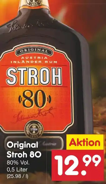 Netto Marken-Discount Original Stroh 80, 0,5 Liter Angebot