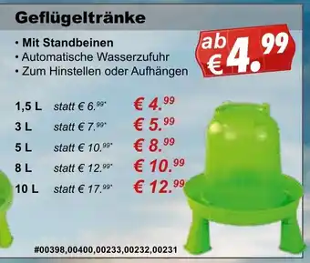 Stabilo Fachmarkt Geflügeltränke Angebot