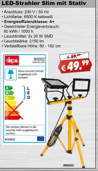 Stabilo Fachmarkt LED Strahler Slim mit Stativ Angebot