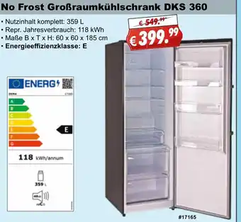 Stabilo Fachmarkt No Frost Großraumkühlschrank DKS 360 Angebot