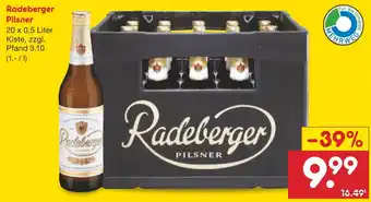 Netto Marken-Discount Radeberger Pilsner 20 x 0,5 Liter Kiste Angebot