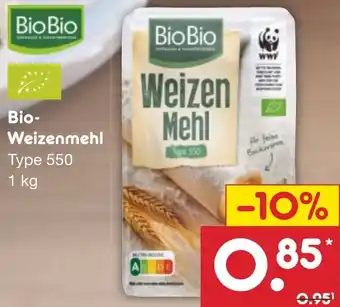 Netto Marken-Discount Bio- Weizenmehl Type 550, 1 kg Angebot