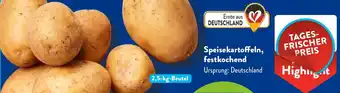 Aldi Süd Speisekartoffeln, festkochend 2,5 kg Beutel Angebot