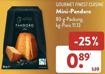 Aldi Süd GOURMET FINEST CUISINE Mini-Pandoro 80 g Packung Angebot