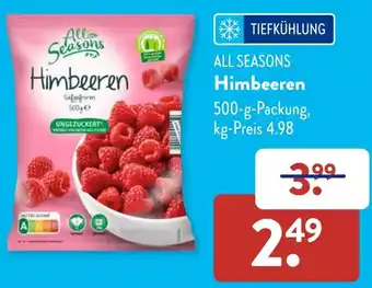 Aldi Süd ALL SEASONS Himbeeren 500 g Packung Angebot