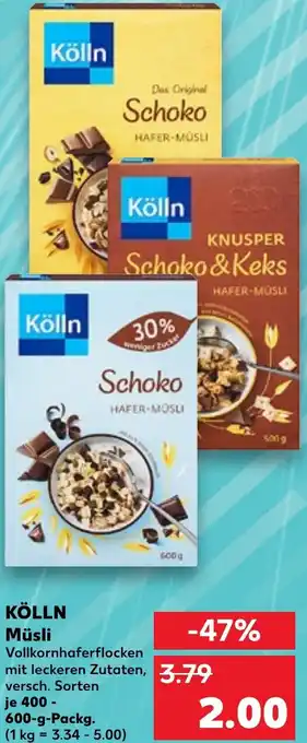 Kaufland KÖLLN Müsli 400-600 g Packg. Angebot