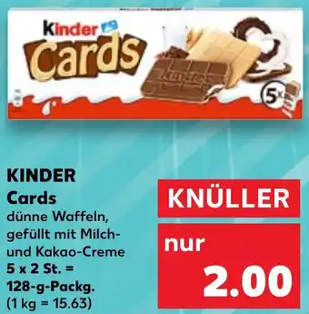 Kaufland KINDER Cards 128 g Packg. Angebot