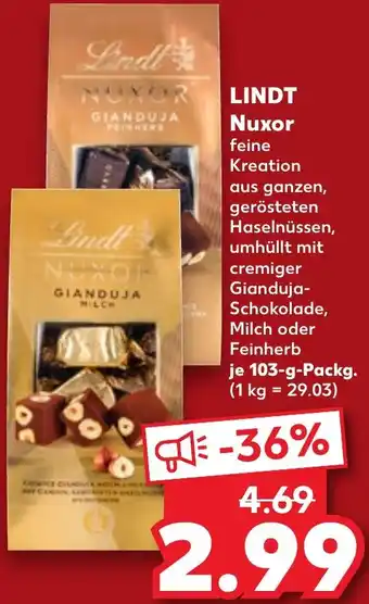 Kaufland LINDT Nuxor 103 g Packg. Angebot