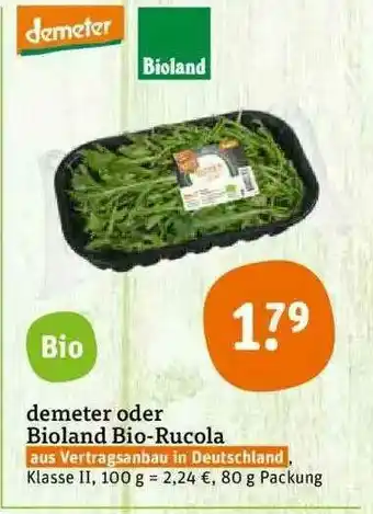 tegut Demeter Oder Bioland Bio-rucola Angebot