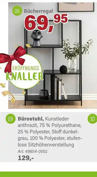 Schleudermaxx Bücherregal, Bürostuhl Angebot