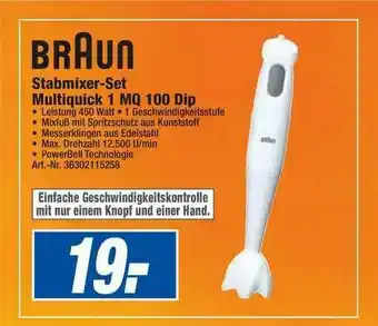 expert Techno Land Braun Stabmixer-set Multiquick 1 MQ 100 Dip Angebot