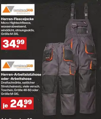 Handelshof terratrendjoB WORKWEAR Herren-Arbeitslatzhose oder -Arbeitshose Größe 48-60 oder Größe M-3XL Angebot