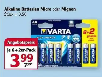 Globus Alkaline Batterien Micro Oder Mignon Angebot