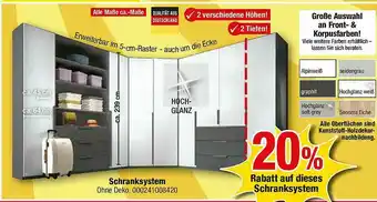 Opti Wohnwelt Schranksystem Angebot