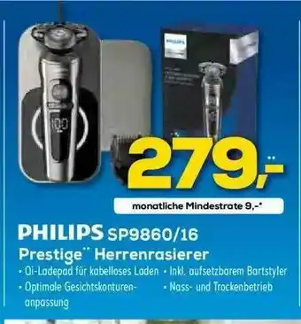 Euronics XXL Philips Prestige Herrenrasierer Angebot