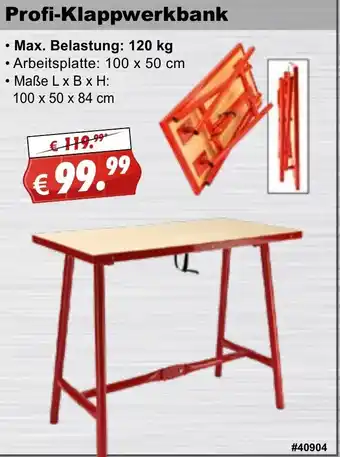 Stabilo Fachmarkt Profi Klappwerkbank Angebot