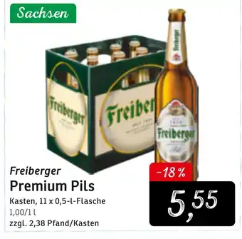 KONSUM Freiberger Premium Pils 11x0,5L Angebot