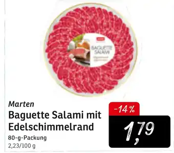 KONSUM Marten Baguette Salami mit Edelschimmelrand 80g Angebot