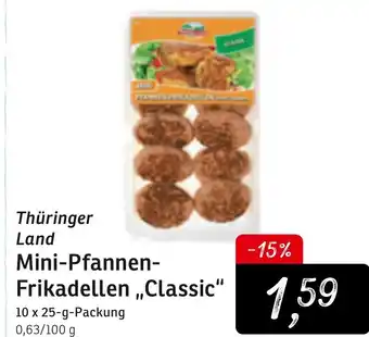 KONSUM Thüringer Land Mini Pfannen Frikadellen Classic 10x25g Angebot