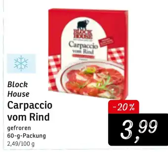 KONSUM Block House Carpaccio vom Rind 60g Angebot