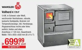 V Baumarkt Wamsler Vollherd K 176 F Angebot