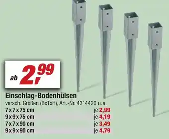 toom Baumarkt Einschlag Bodenhülsen Angebot