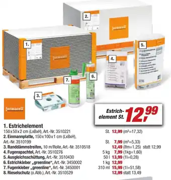 toom Baumarkt Estrichelement Angebot