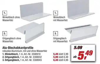 toom Baumarkt Alu Blechabkantprofile Angebot