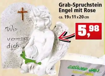 Thomas Philipps Grab Spruchstein Engel mit Rose Angebot