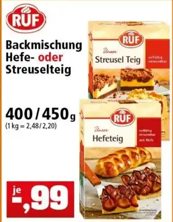 Thomas Philipps RUF Backmischung Hefe oder Streuselteig 400/450g Angebot