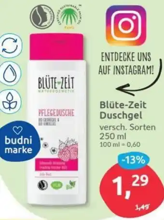 Budni Blüte Zeit Duschgel 250ml Angebot