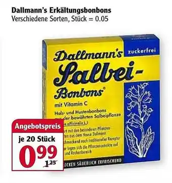 Globus Dallmann's Erkältungsbonbons Angebot