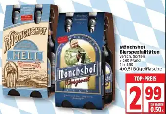 Edeka Mönchshof Bierspezialitäten 4x0,5L Angebot