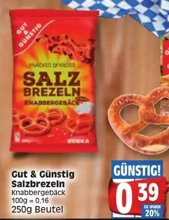 Edeka Gut & Günstig Salzbrezeln 250g Beutel Angebot