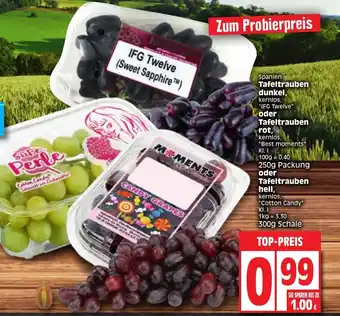 Edeka Tafeltrauben dunkel, rot oder hell Angebot