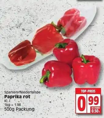 Edeka Paprika rot 500g Angebot