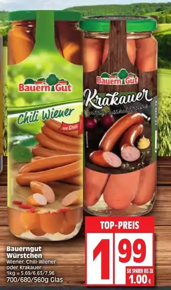 Edeka Bauerngut Würstchen 700/680/560g Angebot