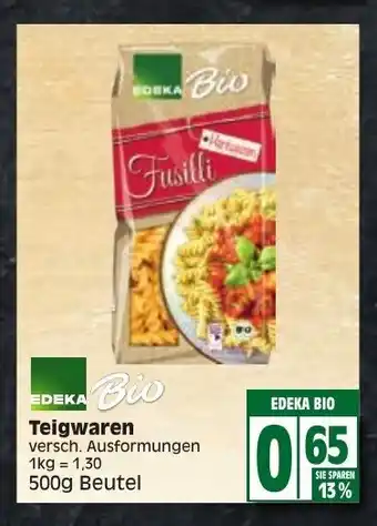 Edeka Edeka Bio Teigwaren 500g beutel Angebot