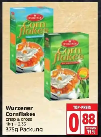 Edeka Wurzener Cornflakes 375g Angebot