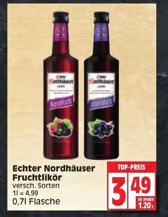 Edeka Echter Nordhäuser Fruchtlikör 0,7L Angebot