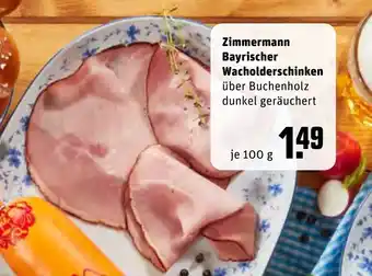 REWE Zimmermann Bayrischer Wacholderschinken 100g Angebot