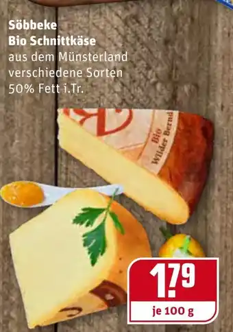 REWE Söbbeke Bio Schnittkäse 100g Angebot