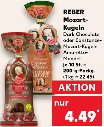 Kaufland REBER Mozart Kugeln 200 g Packg. Angebot