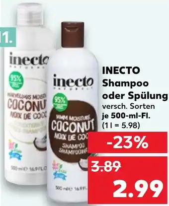 Kaufland INECTO Shampoo oder Spülung 500 ml Fl. Angebot